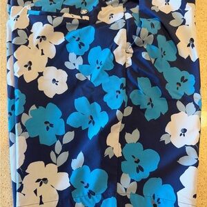 G/FORE Blue Floral Athletic Shorts
